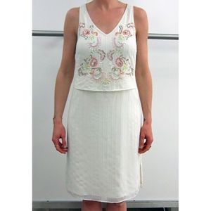 NWOT Cynthia Steffe Ivory Beaded Sleeveless Dress